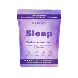 OEM Private Label Sleep Gummies With Mushroom Melatonin and L-Theanine Helps the Body Ease Into Sleep - Product Image 1