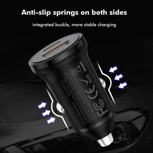 Bộ sạc xe hơi đa cổng USB-C, sạc nhanh PD 30W, QC 3.0, chống cháy, dành cho laptop và điện thoại - Product Image 3