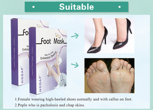 Kaus kaki Label pribadi penghilang Lavender, kaus kaki Eksfoliasi tumit retak untuk pedikur kaki Spa masker kupas kaki - Product Image 6