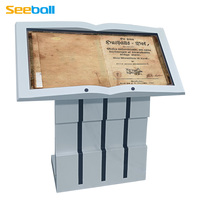 Seeball 32 43 49 55 65 Pulgadas Electronic Book-Turn Virtual Ebook Inducción infrarroja Libro Torneado y Tocar Máquina integrada