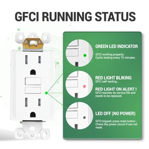 Chúng tôi tiêu chuẩn 15A 125V gfci TR Làm xáo trộn chống đựng ổ cắm điện tường ổ cắm phích cắm & ổ cắm - Product Image 5