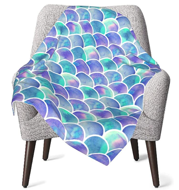 Mermaid Scales Newborn Throw Ultra-Soft Fleece Blanket All Seasons
