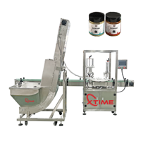 Machine automatique de capsulage pour boîtes de lait en poudre avec couvercle anti-poussière