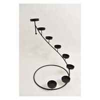 Farolillo de Hierro Contemporáneo para Velas de Té con Elegante Diseño Decorativo Hueco para Decoración de Interiores de Alta Gama