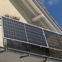 Supports de fixation murale pour panneaux solaires, système de balcon solaire en aluminium Al6005-T5 argenté, inclinables de 25 à 45 degrés, garantie 10 ans, TUV CE
