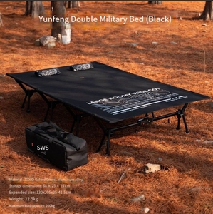 <span class=keywords><strong>Lit</strong></span> de camping familial d'extérieur, <span class=keywords><strong>pliable</strong></span>, réglable en hauteur, double, style <span class=keywords><strong>militaire</strong></span>, portable, pour sieste, <span class=keywords><strong>lit</strong></span> élargi - Product Image 2