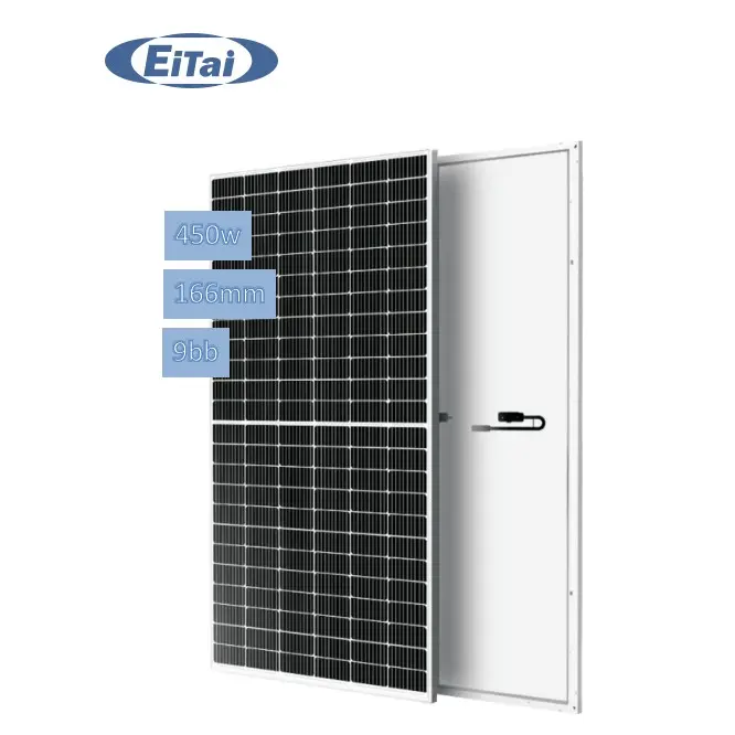 GTP-263 ألواح EITAI سولاريس 450 واط أحادية 144 بولندا هولاند استخدام الخلايا الشمسية لوحة نصف قطع PV وحدة LONGI