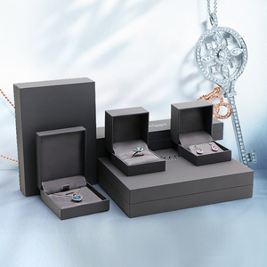 jewelry boxes packaging velvet with logo custom gift luxury leather small box cajas para anillos