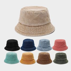 Fashion Trendy Vintage Washed Denim Fisherman <b>Hat</b> Summer Sunshade Character Solid Color Bucket <b>Hat</b> <b>for</b> Women - Product Image 1