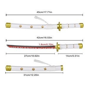Réplica de Katana <span class=keywords><strong>Japonesa</strong></span> de 45 cm, de Acero Inoxidable, del Anime One Piece, Arma de Kozuki Oden, Ame No Habakiri, Mini Espada Samurai de Metal - Product Image 2