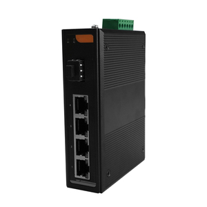 Convertidor de Medios de Fibra Óptica PoE Industrial de 4 Puertos 802.3af/at 10/100/1000Base-T con Ranura SFP, IP40, Doble Alimentación, Montaje en Riel DIN, Switch PoE - Product Image 3