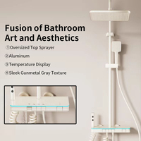 Panneau de douche mural à température constante avec affichage numérique multifonctionnel pour ensemble de douche de salle de bain