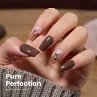 Brun foncé Moka Café Gel Vernis 15ml Sans Hema UV Nail Art DIY Automne Hiver Soak off Vernis À Ongles Automne Couleur Bouteille Emballage