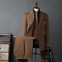 Blazer de Costume Homme Coupe Ajustée Veste d'Affaires Fermeture Boutonnée Grande Taille pour Mariage Été Hiver