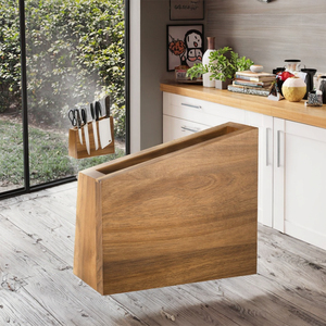 Soporte de cuchillos de madera duradero hecho a mano, organizador universal de cuchillos de cocina para cuchillos de chef - Product Image 3