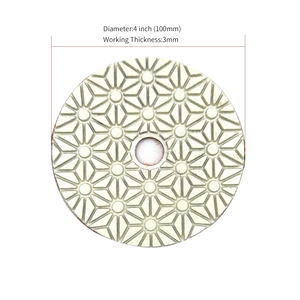 4 Zoll 100mm trockener/nasser Diamant 3-Stufen-Polierpads Diamant-Granit-Poliermarmor-Betons chleifen - Product Image 3