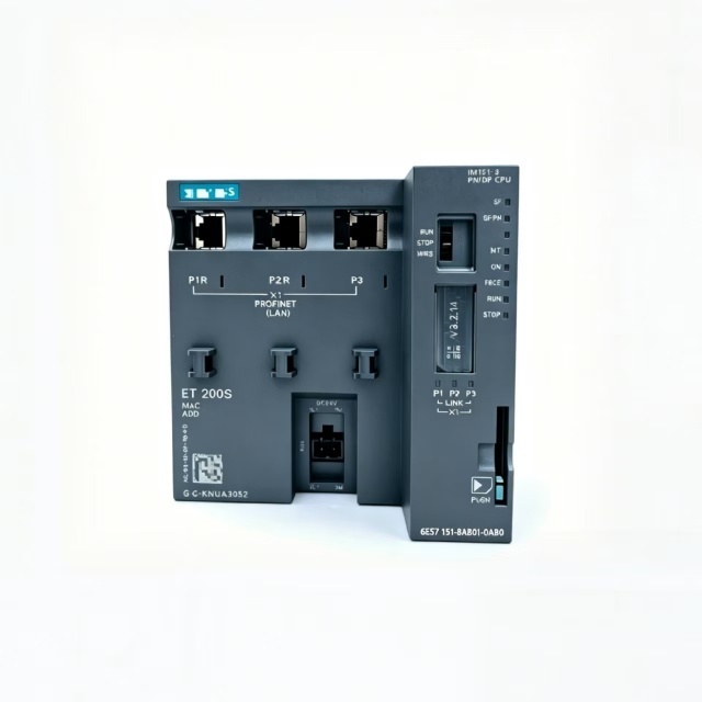 6ES7151-8AB01-0AB0 PLC Module IM151-8 PN/DP CPU 192KB Memory PROFINET Controller for Industrial Automation