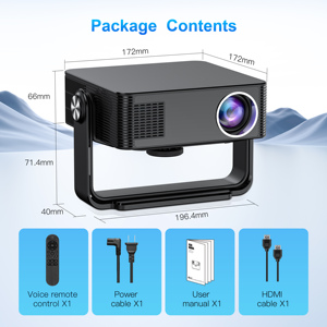 Xnano Nhà Máy Ha109 Chiếu HD 720P Rạp Hát Tại Nhà Máy Chiếu <span class=keywords><strong>3000</strong></span> <span class=keywords><strong>Lumens</strong></span> 4K Proyector Được Xây Dựng-Trong Loa Wifi Bluetooth HDMI/USB - Product Image 6