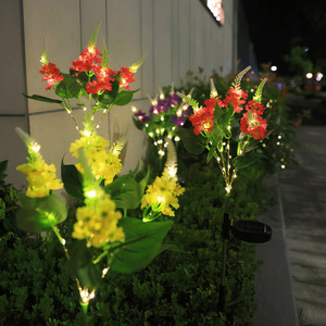 Luces solares para jardín, lámpara LED con forma de flor, iluminación decorativa para patio, jardín y césped, resistente al agua y alimentada por energía solar. - Product Image 1