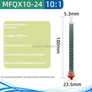 Vierkante Statische Mixer Nozzle F Systeem Mengtips Voor Zelfklevende Spuitcartridge 250Ml 400Ml 490Ml 4:1 10:1 Verhouding 8-24 16 Elementen - Product Image 3