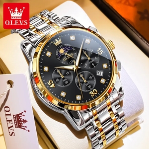 OLEVS 3652 Orologio da Polso al Quarzo da Uomo Impermeabile con Lancette Luminose, Orologio Maschile Originale di Lusso Classico con Data Automatica e Display 24 <span class=keywords><strong>Ore</strong></span> - Product Image 2