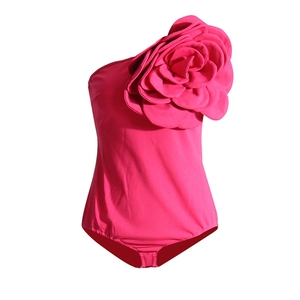 Nuevo Body Sexy Ajustado con Diseño Floral Calado, Asimétrico de un Solo Hombro, Liso, sin Mangas para Mujer - Product Image 1