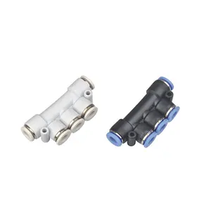 PK Series 5 Way Cross Joint ท่อท่อ Pneumatic Components