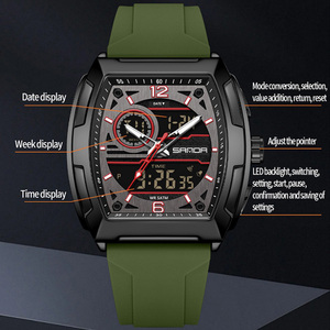 Reloj Deportivo Digital Sanda 6329 con Forma de Barril para Adolescentes, Multifuncional, Luminoso e Impermeable - Product Image 2