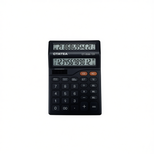 CTATEA CT-8588-120 Solar Calculator Black White Mix 12 Digit Display Dual Power - Product Image 1