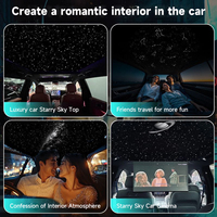 Lumière de ciel étoilé pour voiture Auto Home Fiber Optic Lights Atmosphere Lamp Music Control Plafonnier RGB 12W 8 Colors Car Styling DIY