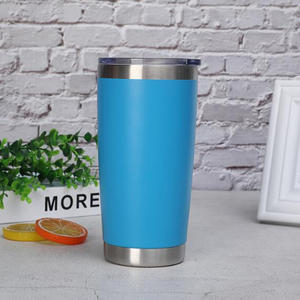 แก้วน้ำเก็บอุณหภูมิสุญญากาศผนังสองชั้นขนาด20ออนซ์แก้วเคลือบผง - Product Image 3