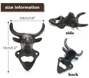 Ouvre-bouteille mural en acier inoxydable avec attrape-éclats magnétique pour la maison, le bar et la cuisine - Product Image 5