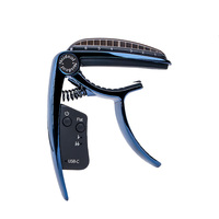 Rechargeable Premium Custom Color Guitar Capo Tuner Combo Large LCD Display Electronic Tuner Meta Accessory for Guitar/Ukulele
