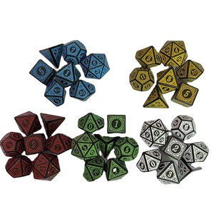 7 pièces/ensemble acrylique polyèdre dés fenêtre treillis rouge D4 ~ D20 pour <span class=keywords><strong>WarHammer</strong></span> RPG D & D table jeu de rôle jeu de société - Product Image 2