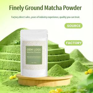 デカフバブルティードリンクデザートパウダー,プレミアム儀式用オーガニックピュア抹茶グリーンティーパウダー - Product Image 6
