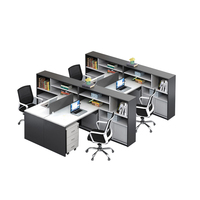Meubles de bureau en bois bureau de poste de travail modulaire avec tiroir 2 4 6 8 personnes bureaux