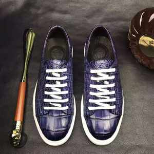 Zapatos de hombre de alta calidad zapatillas de deporte fabricante de cuero de cocodrilo genuino mujeres zapatos casuales zapatillas de deporte Chaussures-Homme <span class=keywords><strong>Shoes</strong></span> Men - Product Image 1