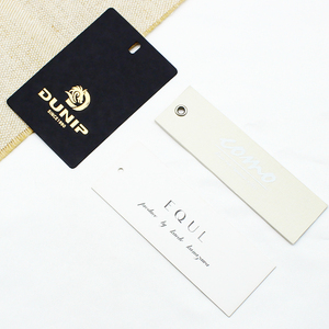 Etiqueta colgante de algodón laminado personalizada de nuevo diseño con anillos de Metal, cuerda de plástico sostenible para ropa, zapatos, ropa, calzado - Product Image 6