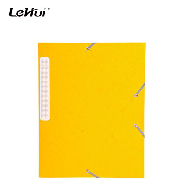 Factory High Quality Colorful A4 Elastic Bands 3-Flap Recycled Folder With 25Pcs Per Box for Office and School Supplies