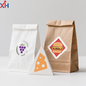 Có thể tái chế Takeaway bánh mì bao bì thực phẩm vuông dưới giá cả cạnh tranh biểu tượng tùy chỉnh sinh thái thân thiện Kraft túi giấy - Product Image 4