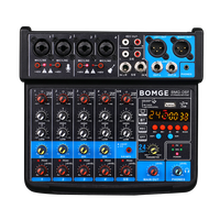 Console de mixage audio analogique 6 canaux BMG-06F avec 6 entrées, USB, 48V, 24 DSP