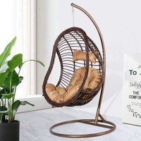 Fauteuil suspendu moderne en métal avec coussin, pour intérieur et extérieur, siège balançoire, mobilier de patio, chaise longue de balcon et de jardin