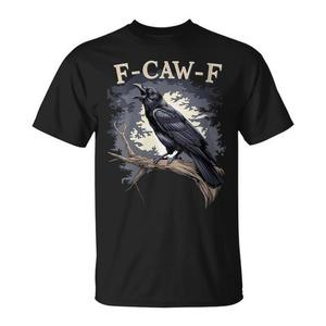 Camiseta F-Caw-F Black Crow, camiseta gráfica para hombre, diseño gótico de Halloween - Product Image 1