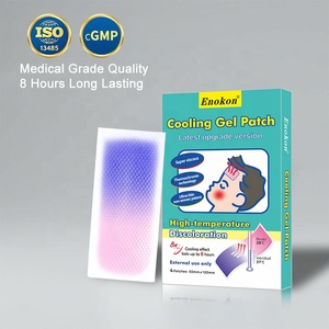 Étiquettes privées Patch de refroidissement de la fièvre <span class=keywords><strong>à</strong></span> couleur changeante Tampons de gel de signalisation de température Packs chauds et froids - Product Image 3