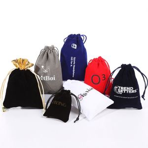 The Latest <b>Design</b> of High Quality Wholesale Gift <b>Packaging</b> Drawstring <b>Bag</b> Custom Logo Multi-Color Velvet Storage <b>Bag</b> - Product Image 1