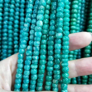 Amazonite bleue naturelle pour la fabrication de bijoux, brins de perles, disques, pierres précieuses, pour bricolage, diy, vente en gros,