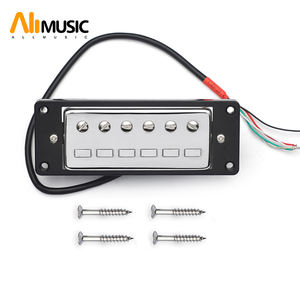 Mini LP Pickup 68x29mm couvercle en laiton avec cadre 9K/<span class=keywords><strong>4</strong></span> câble conducteur bobine fractionnement 6 rond + 6 pièces carrées pour <span class=keywords><strong>guitare</strong></span> de style LP - Product Image 1