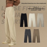 Nouveau pantalon de survêtement pour homme 365G en micro-velours, avec cordon de serrage, taille mi-haute, coupe ample, style décontracté urbain, pantalon droit en velours