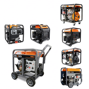 Home and Construction Use 5kW Frame Type <b>Gasoline</b> Generator 110V 230V Dual Voltage HS5400-2 Powers Appliances Tools and Equipmen - Product Image 1