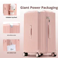 Valise unisexe de luxe en polyester multifonctionnelle de 28 pouces, grande capacité, 37 points, valise à roulettes épaissie, serrure à combinaison